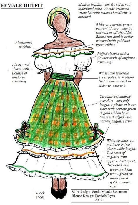Montserrat St. Patrick's Day Female Outfit